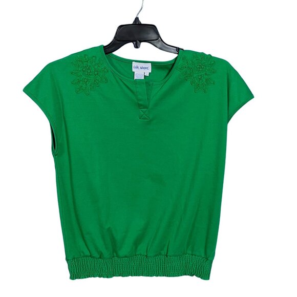 Vicki Wayne Vintage 80's Set of 2‎ Womens Knit Tops Short Sleeve Size Large - Picture 5 of 10